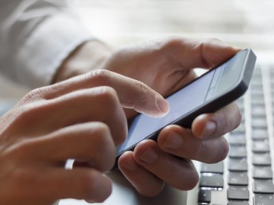 key board and mobile phone