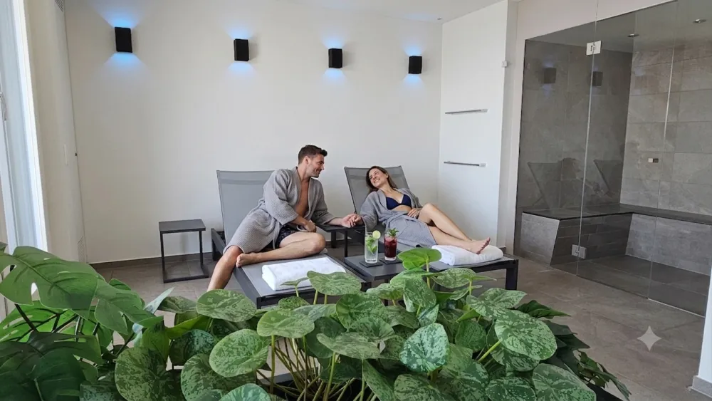 Guggach Wellness Spa Couple on loungers